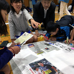 ５年生が壁新聞作り　神戸・星和台小