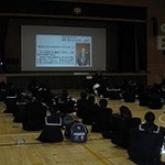 広島での校外学習を前に、平和学習 姫路・飾磨中部中１年